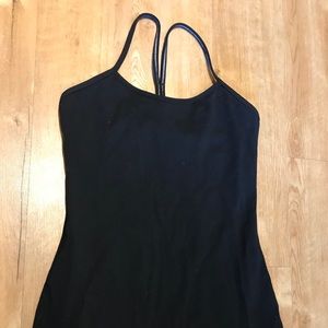Lululemon black power y tank. Size 6